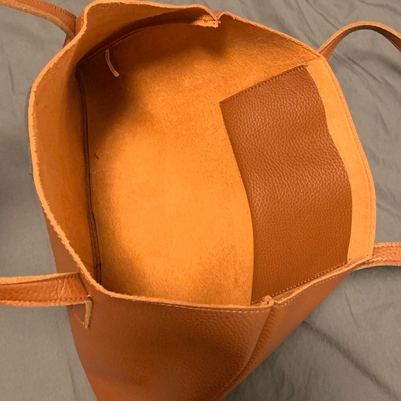 Vince Camuto Luck Brown & Black Leather Vegan Tote - Picture 7 of 8